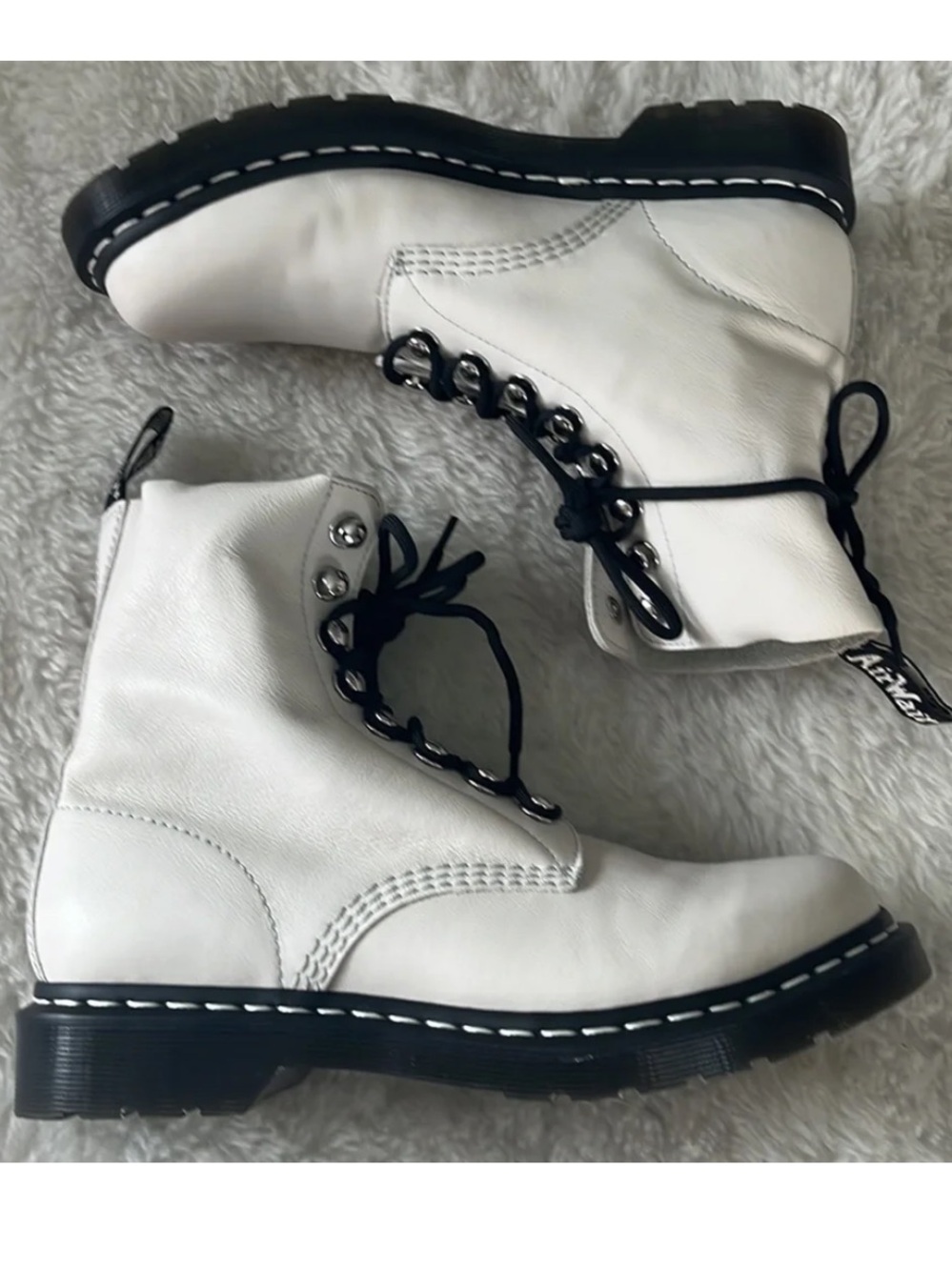 DR MARTENS WOMENS 1460 PASCAL HARDWARE VIRGINIA BOOT sz10 - Picture 9 of 15